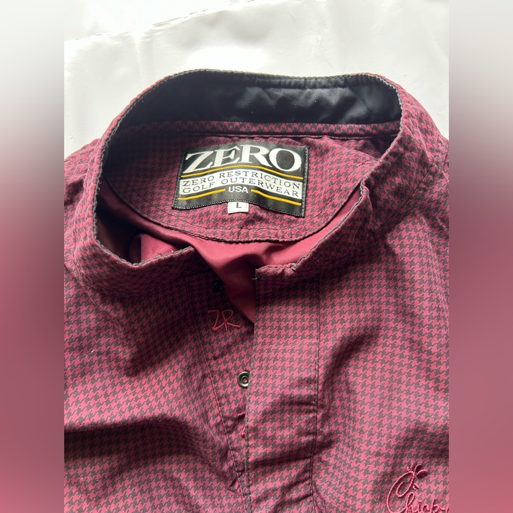 Chic Fil A retro Zero Purple Checkered Pullover Golf - Picture 5 of 8